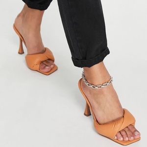 Nikki Padded Twist High Heeled Mules